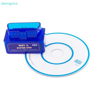 Abongsea เครื่องสแกนเนอร์ WIFI OBD2 Eml327 V1.5 25k80 สําหรับ Android IOS Nice