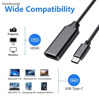 [hushcorgi] อะแดปเตอร์แปลงสายเคเบิ้ล Type C เป็น HDMI Ultra HD 4k USB 3.1 HDTV สําหรับ MacBook Chromebook Samsung S8 S9