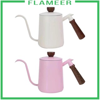 [Flameer] กาต้มน้ําไฟฟ้า สเตนเลส คอห่าน ขนาด 600 มล. สําหรับกาแฟ ชา คาเฟ่