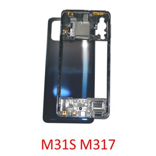 ใหม่ แท้ กรอบด้านหลังโทรศัพท์ สีดํา ฟ้า สําหรับ Samsung M31s M317F M317