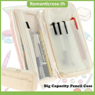กระเป๋าดินสอ กระเป๋าเครื่องเขียน กระเป๋าเครื่องสําอาง หลายช่อง มีซิป ความจุขนาดใหญ่ แบบพกพา SHOPSKC2163