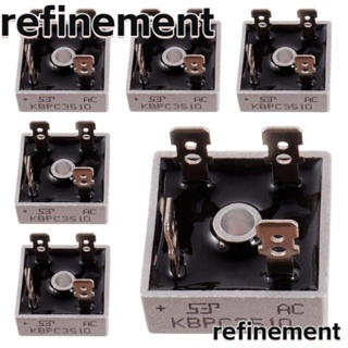 Refinement วงจรเรียงกระแสไดโอด เฟสเดียว KBPC3510 1000V 4-Pin 35A 6 ชิ้น