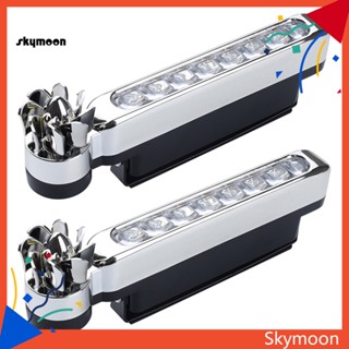 Skym* ไฟหน้า LED DRL แบบพกพา สําหรับมอเตอร์ 2 ชิ้น