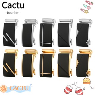 Cactu หัวเข็มขัดผู้ชาย DIY หัวเข็มขัดอัตโนมัติ ปรับได้ หัวเข็มขัดพักผ่อน