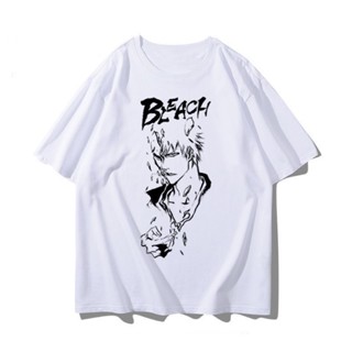 ราคาถูก BLEACH Millennium Blood Battle BLEACH เสื้อยืดแขนสั้น Kurosaki Ichigo สวัสดิกะอะนิเมะชายฤดูร้อน เสื้อคู่