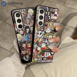 Jusheng เคสโทรศัพท์มือถือ PC ลายการ์ตูนโจรสลัด สีดํา สําหรับ Samsung Z Fold5