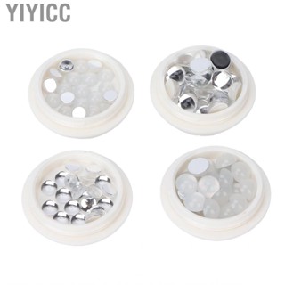 Yiyicc 4 Boxes/Set Artificial Pearl Nail DIY Decoration High Quality ABS