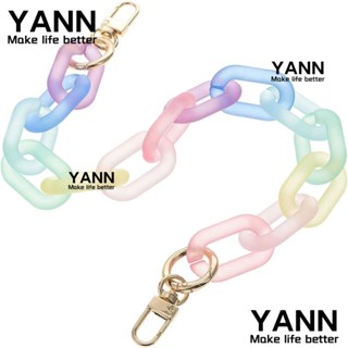 Yann1 สายสะพายกระเป๋าถืออะคริลิค 44 ซม. สีรุ้ง แบบเปลี่ยน สําหรับผู้หญิง