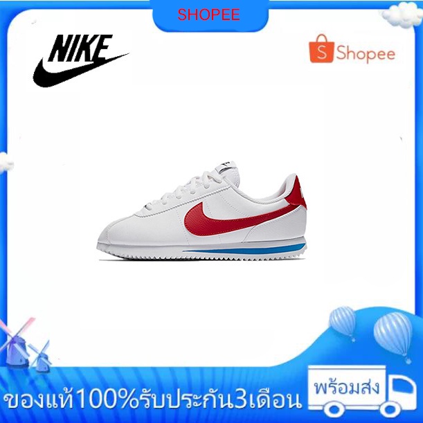 (SALE)🚚สปอตสินค้า🚚 Nike Cortez Forrest Gump รองเท้าผ้าใบแฟชั่นผู้ชายและผู้หญิงสีขาวและสีแดง