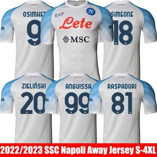 เสื้อกีฬาแขนสั้น ลายทีมชาติฟุตบอล Jay 2022-2023 SSC Napoli Away Zielinski Osimhen Angvissa Simeone Raspadori