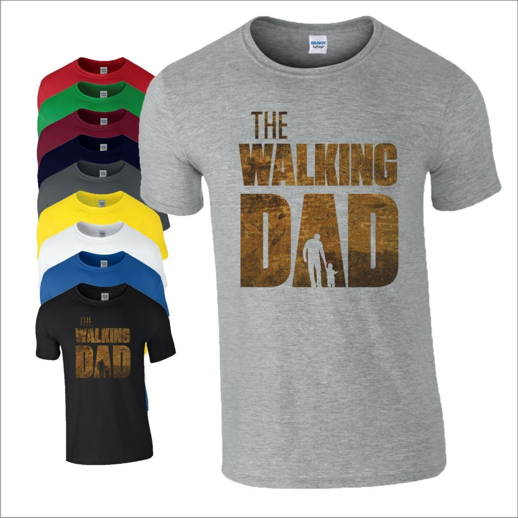 S-5XLเสื้อยืด พิมพ์ลาย The Walking Dad Walking Dead แบบสร้างสรรค์ สไตล์ฮิปสเตอร์ สําหรับผู้ชาย
