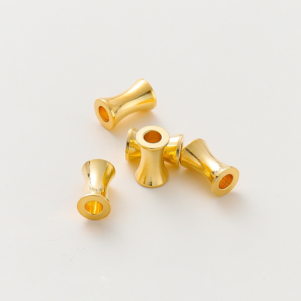 20ชิ้น ลูกปัดข้อไม้ไผ่ ชุบทองแท้ 18K 5-10มม กันสีไม่ลอกไม่ดำ อะไหล่ DIY สำหรับทำสร้อยคอ ข้อมือ แฟชั่นมินิมอล