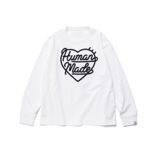 เสื้อยืดแขนยาว พิมพ์ลายโลโก้ HUMAN MADE WAG HEART LS 22aw สําหรับผู้ชาย