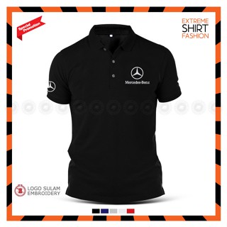 เสื้อยืดโปโล ผ้าฝ้าย พิมพ์ลายโลโก้ Mercedes Benz AMG Carbon Performance Turbo Actros Trucks Baju สําหรับผู้ชาย