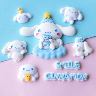 8 ชิ้น ชุด Cinnamoroll Crocs Charms เด็ก อุปกรณ์เสริม /jibitz/ปุ่ม Croc/DIY การ์ตูนน่ารัก ตกแต่ง