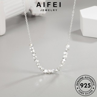 AIFEI JEWELRY จี้ เกาหลี เครื่องประดับ Silver ในบล็อกลม เครื่องประดับ แฟชั่น 925 แท้ เงิน ผู้หญิง ต้นฉบับ สร้อยคอ N32