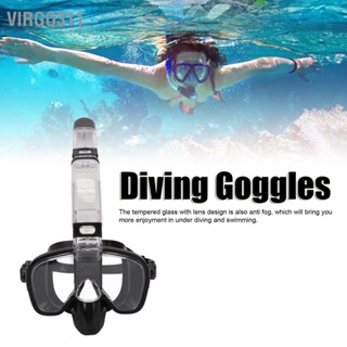 Virgo311 แว่นตาดำน้ำ Anti Fog Good Sealing Snorkel Goggles แว่นตาพร้อมตัวยึดกล้องสำหรับว่ายน้ำ