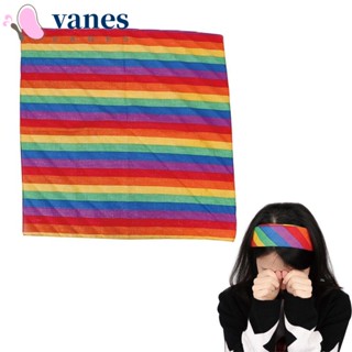 Vanes1 ที่คาดผม ผ้าพันคอ ทรงสี่เหลี่ยม สีรุ้ง ดูดซับเหงื่อ อเนกประสงค์ สําหรับผู้หญิง เล่นโยคะ DIY