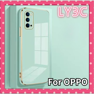 เคสโทรศัพท์ซิลิโคน TPU แบบนิ่ม ชุบทอง 6D กันกระแทก สําหรับ Oppo A74 4G A54 A15 A15s A16 A16k A83