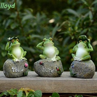 Lloyd รูปปั้นกบเรซิ่น ขนาดเล็ก น่ารัก สําหรับตกแต่งสวนบอนไซ ตู้ปลา