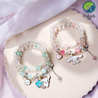 RALPH Beaded Bracelet Bohemian Double Row Colorful Boutique Lucky Crystal Korean Style Bracelet