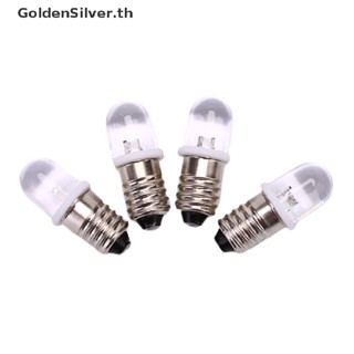 Goldensilver หลอดไฟ Led E10 DC 3V 4.5V สีเงิน สําหรับไฟฉาย 5 ชิ้น