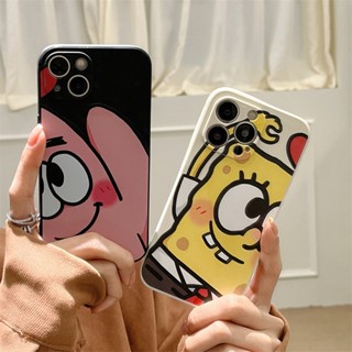 เคสโทรศัพท์ซิลิโคน ทรงสี่เหลี่ยม กันกระแทก ป้องกันกล้อง ลาย SpongeBob Patrick Star สําหรับ Samsung Galaxy A10S A20S A21S A03S A03 A02S A02 A71 A51 A42 A31 A12 A11 A01 A22 A82 5G S21FE