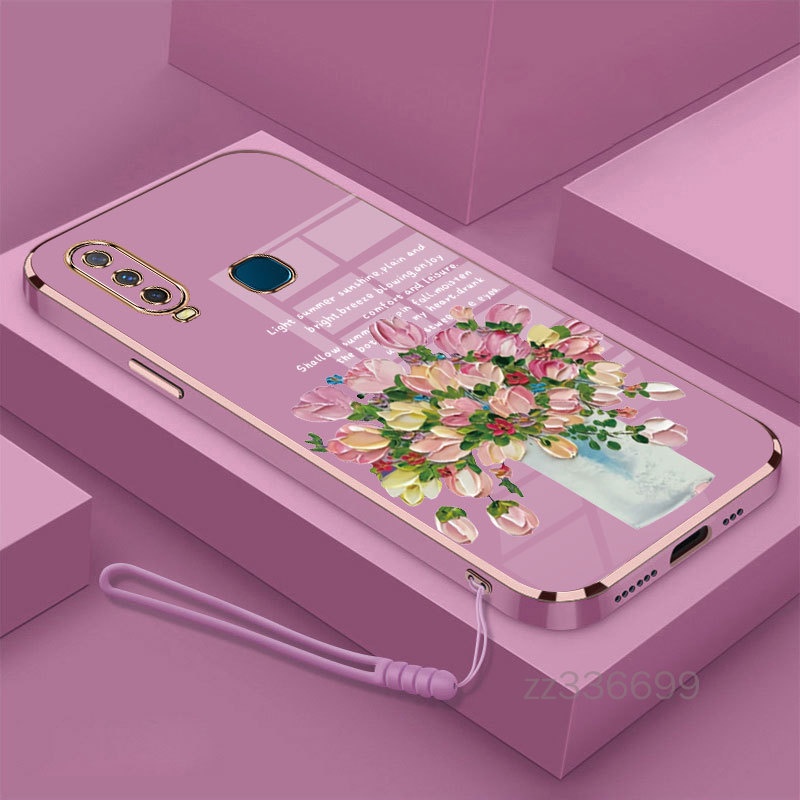เคส VIVO Y11 VIVO Y12 VIVO Y15 VIVO Y17 VIVO Y19 เคสโทรศัพท์ ดอกไม้ ซิลิโคน สวย เคสโทรศัพท์ ส่งสายคล