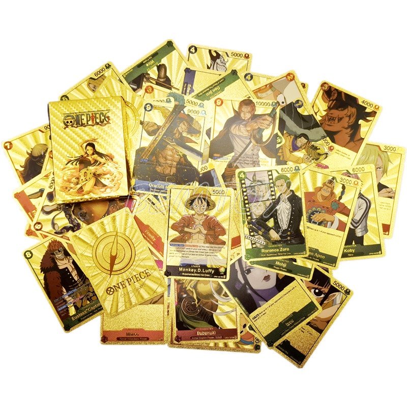 ของเล่นการ์ดเกม โลหะ ภาษาอังกฤษ One Piece Card Luffy Nami Robin Zoro 54 ชิ้น 36 ชิ้น 18 ชิ้น