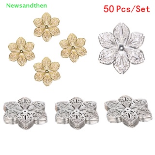 Newsandthen 50 ชิ้น / เซต ลวดลาย ดอกไม้ งานฝีมือ Ch เชื่อมต่อ DIY จี้ เครื่องประดับ ค้นพบดี