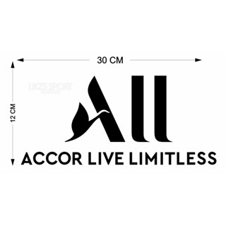 Accor Live Limitless สติกเกอร์ Sponsor Top Team Company Ads Iron On Sticker Penaja Depan Jersi Heat Press สําหรับติดตกแต่ง