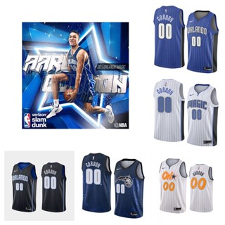 Orlando Magic #00 Aaron Gordon เสื้อบาสเก็ตบอลสีดำของผู้ชายสั้น -เสื้อยืดกีฬา