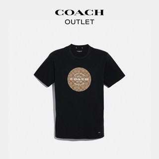 เสื้อยืดแขนสั้นลําลอง คอกลม พิมพ์ลาย Coach Outlet แฟชั่นคลาสสิก สําหรับผู้ชาย_02