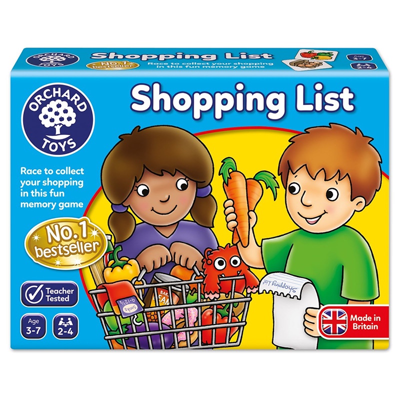 ORCHARD TOYS, Shopping List บอร์ดเกมส์เด็ก เสริมทักษะความจำ การจับคู่ นำเข้าจากอังกฤษ 3-7 ปี