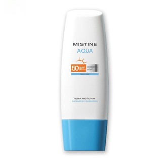 Mistine มิสทิน อะควา เบส อัลตร้า โพรเทคชั่น ไฮเดรทติ้ง เฟซบอดี้ ซันสกรีน SPF50 PA++++ 70มล.