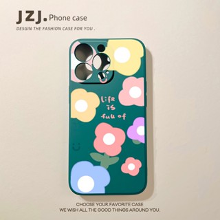 Huyh6 เคสโทรศัพท์มือถือ ซิลิโคนนิ่ม ลายดอกไม้ หลากสี สําหรับ Apple iphone 12 13pro max 12 13 14pro