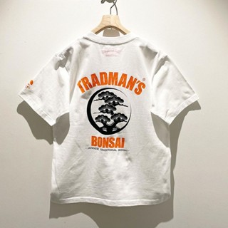 เสื้อยืด แขนสั้น พิมพ์ลาย BEAMS JAPAN TRADMANS BONSAI PINNED POTTED PRINT CREWNECK สําหรับผู้ชาย