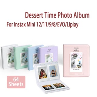 อัลบั้มรูปภาพ Dessert Time ขนาด 3 นิ้ว สําหรับ Instax Mini Photo Mini 12 11 9 8 Eva Play 64 แผ่น