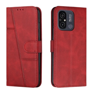 เคสมือถือ แบบหนัง ฝาพับ พร้อมช่องใส่บัตร สําหรับ Xiaomi Redmi 12C Coque Xiomi Redmi 12C Redmi12C