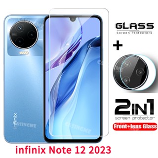 ฟิล์มกระจกนิรภัยกันรอยหน้าจอ เลนส์ด้านหลัง 2 in 1 สําหรับ Infinix Note 12 2023 Flim Infinix Note 12 Note12 InfinixNote12 2023