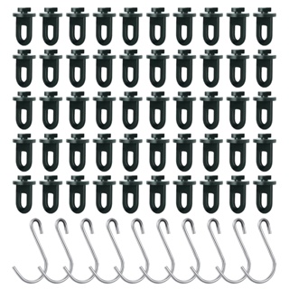 50pcs Reusable Green Fastener With Hooks Garden Accessories Extender Corner Pots Hanging Flower Hanger Greenhouse Clips