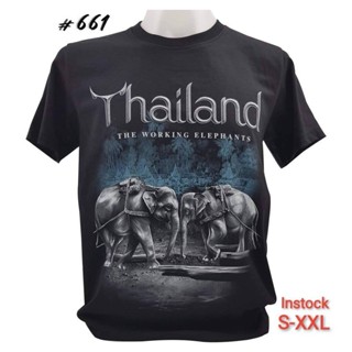 2MUAY T-SHIRT THAILAND เสื้อยืดพิมพ์ลาย ช้างชน UNISEX เสื้อลายช้าง เสื้อยืดคอตตอน 100% เสื้อยืด ไทยแลนด์ เสื้อยืดของฝ