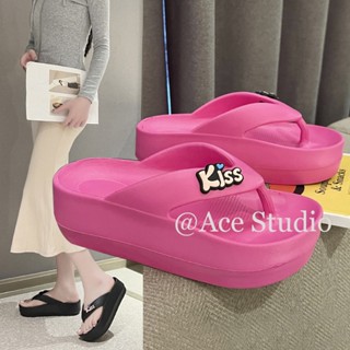 Ace Studio รองเท้าหัวโต ร้องเท้าแตะ ผู้หญิงส้นตึก EVA พื่อสุขภาพ23042704 ทันสมัย พิเศษ สวย คุณภาพสูง B29G05A 37Z230910