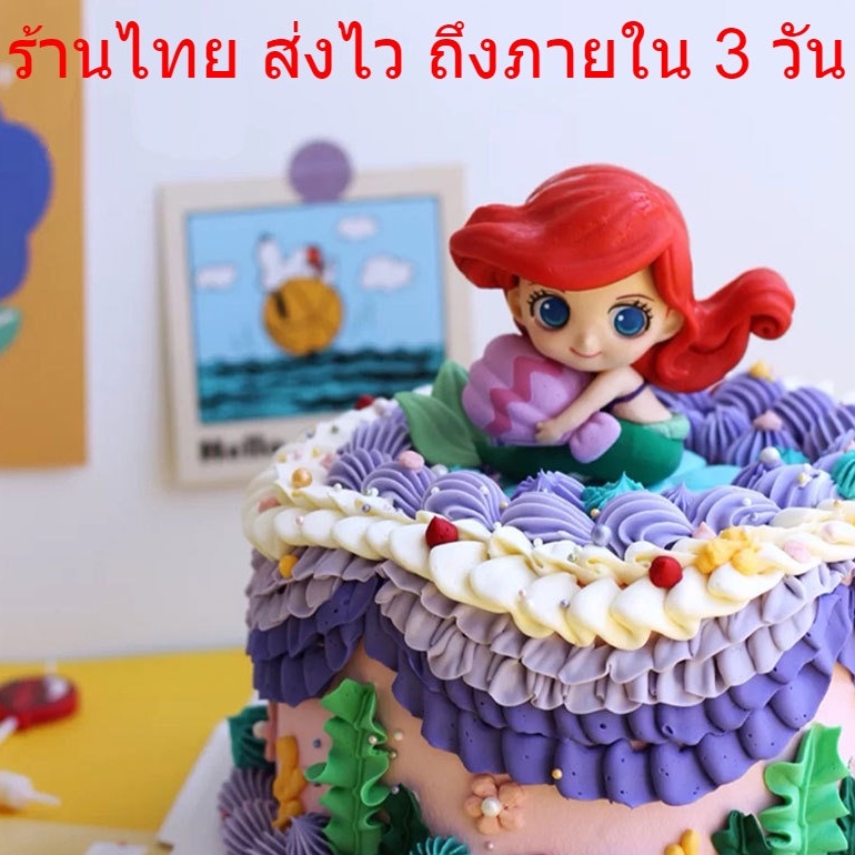 🧜‍♀️พร้อมส่งจากไทย🧜‍♀️โมเดลตุ๊กตาเจ้าหญิงดิสนีย์ PVC Ariel The Little Mermaid นางเงือก ตุ๊กตาตกแต่งเค้ก ราคาถูก DD18