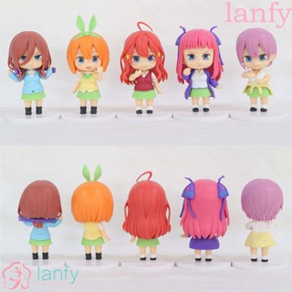 Lanfy ฟิกเกอร์ Nakano Miku Action Figure Nakano Miku ของเล่นสําหรับเด็ก 5 ชิ้น