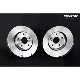 RUNSTOP รันสตอป brake disc จานเบรคหน้า แบบเรียบ ขนาดเดิม 281 TOYOTA รุ่น CAMRY 2007 ราคาต่อคู่ เบรก