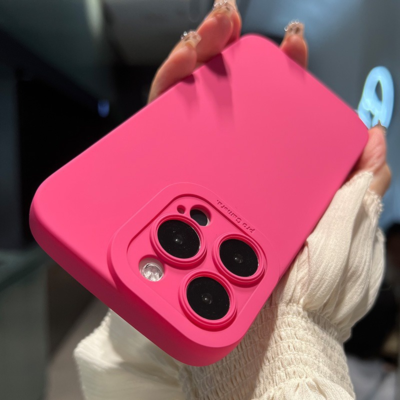 เคสโทรศัพท์มือถือ ซิลิโคนนิ่ม ผิวด้าน ป้องกันเลนส์กล้อง หรูหรา สําหรับ Iphone 16 151 3 12 11 Pro Max 14Plus