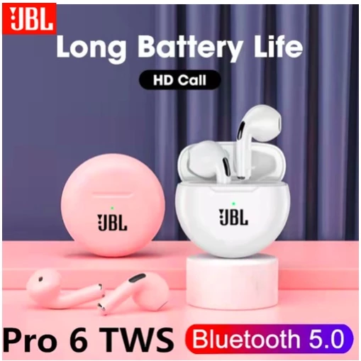 Original Pro 6 TWS หูฟังไร้สายบลูทูธ Touch Control 9d ชุดหูฟังสเตอริโอสําหรับสมาร์ทโฟน