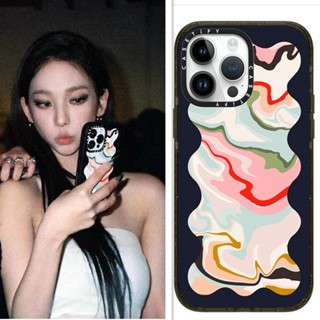 เคสโทรศัพท์มือถือ ซิลิโคนนิ่ม ลาย aespa KARINA สีรุ้ง สไตล์เรโทร สําหรับ iPhone 14 11 12 13 Pro X XS XR 14Pro Max