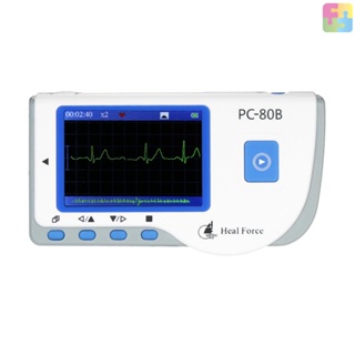 เครื่องวัดอัตราการเต้นของหัวใจ ECG EKG แบบพกพา พร้อมสายเคเบิล USB อิเล็กโทรดกาว สายไฟตะกั่ว FDA และ CE